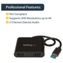 "3.0 Adapter USB -> 2x HDMI"