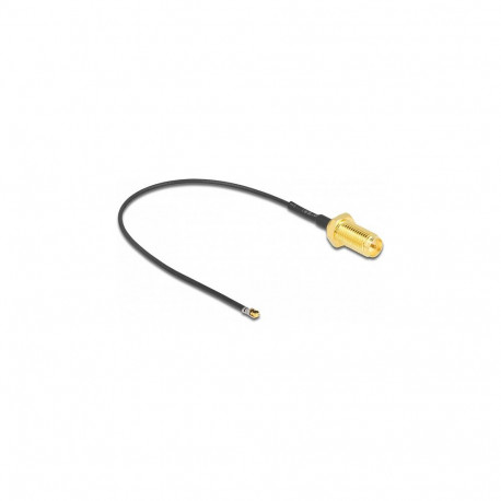 Delock antennikaabel RP-SMA pesa paigaldamiseks MHF 4L LK pistik 1.37 10cm keerme pikkus 10mm