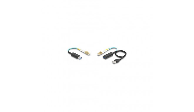 DELOCK USB 10 Gbps Typ-A pikenduskomplekt üle LC Duplex kaabli
