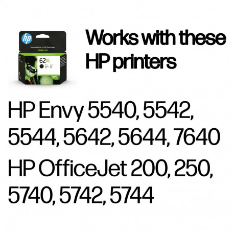 "HP Tinte 62XL C2P05AE schwarz bis zu 600 Seiten"
