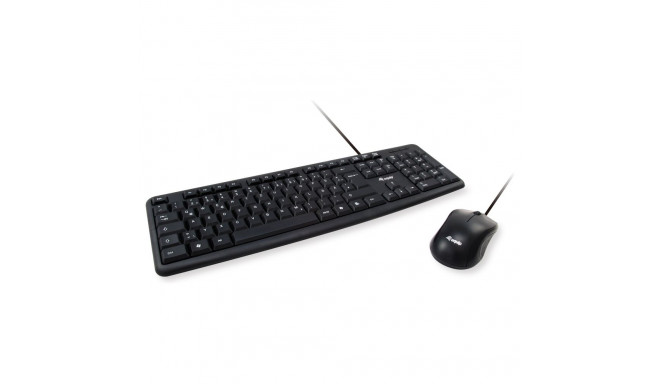 "Equip Kabelgebundene Kombi Keyboard+Mouse. schwarz. spanisch"