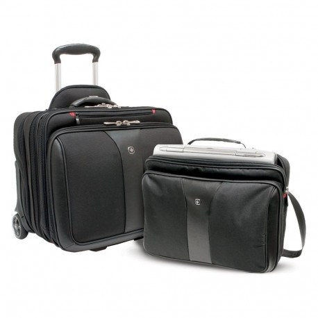 "WENGER Patriot 2teiliges Buniness-Set 43.2cm 17Zoll Trolley schwarz - mit passendem Notebookkoffer 