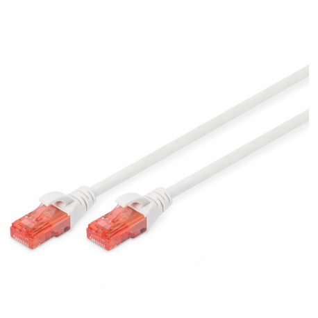 DIGITUS CAT 6 U/UTP lappkaabel - LSZH, 0,5m, valge