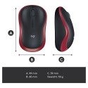 "Logitech M185 Wireless red"