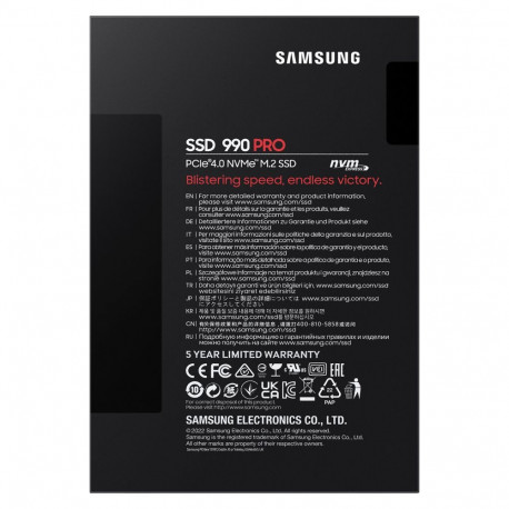 Samsung SSD 990 PRO 1TB M.2 NVMe PCIe 4.0 x4 retail