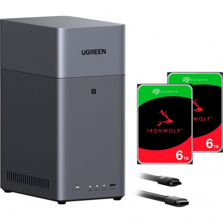 DH2300 + 2x 6 TB Seagate IronWolf HDD Bundle (schwarz)