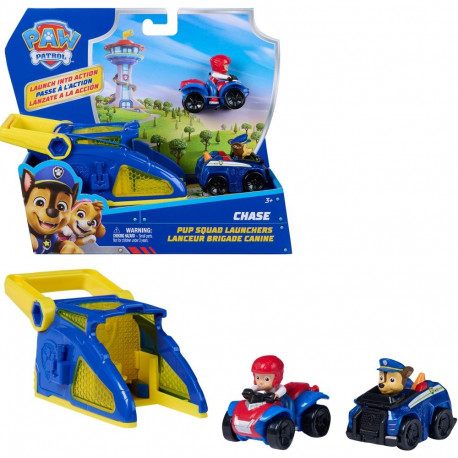 Paw Patrol - Pup Squad Launcher mit Chase und Ryder Fahrzeugen
