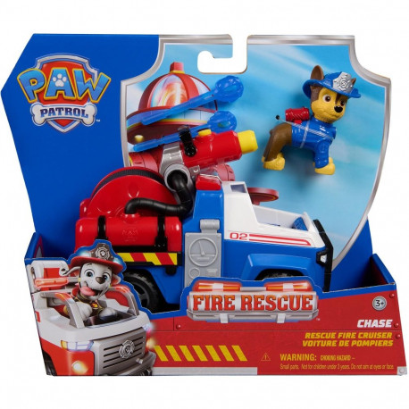 Spinmaster Paw Patrol Fire Rescue - Chase's rescue vehicle (with projectile launcher and Chase toy f