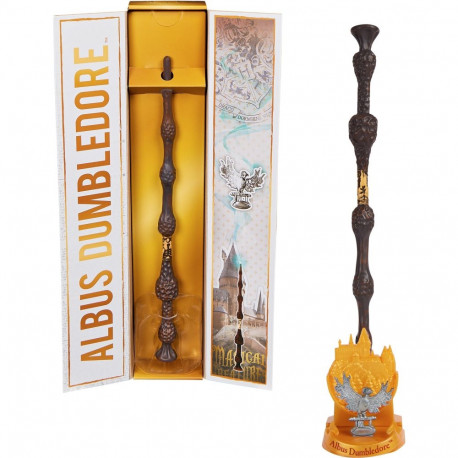 Wizarding World Harry Potter võlukepp Albus Dumbledore'i autentne Hogwartsi alusega
