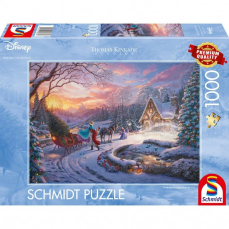 Thomas Kinkade Studios pusle 1000-osaline Disney Dreams Collection Tuhkatriinu toob koju puu