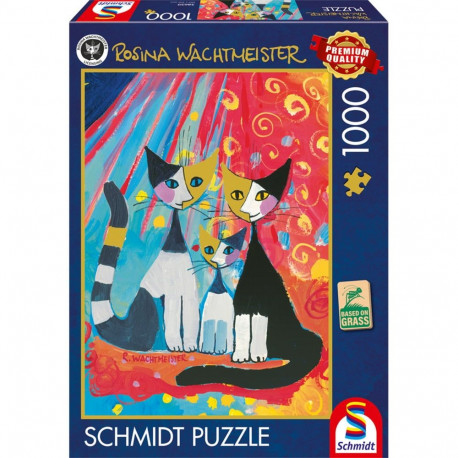 Rosina Wachtmeister: Glückliche Katzenfamilie (1000 Teile)