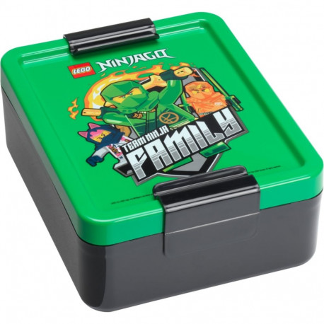 LEGO lõunakarp Ninjago, must/roheline