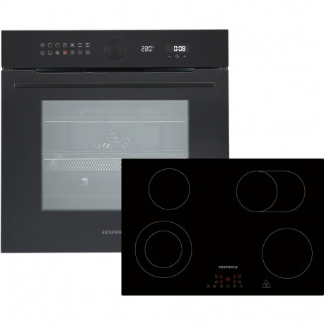 Respekta ASET9007700 Built-in Oven and Hob Set Black