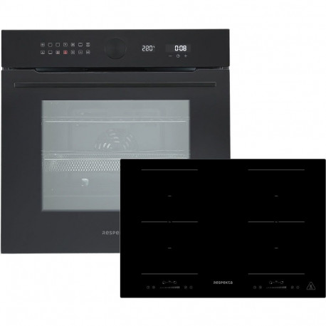 Respekta ASET9008800I Built-in Oven and Hob Set Black