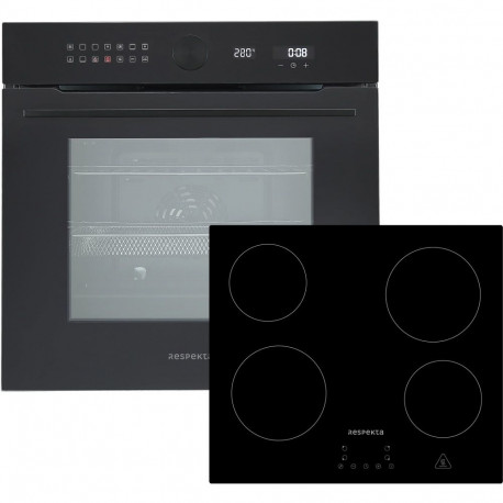 Respekta ASET9004400 Built-in Oven and Hob Set Black