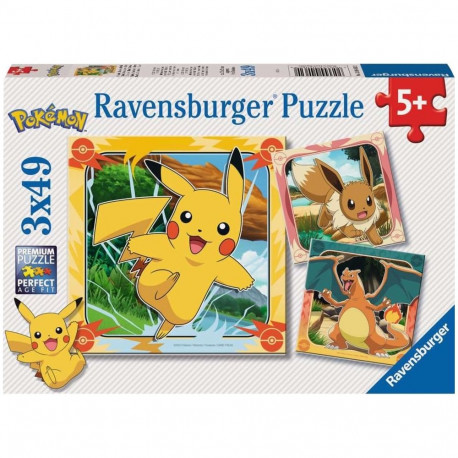 Kinderpuzzle Pokémon (3x 49 Teile)