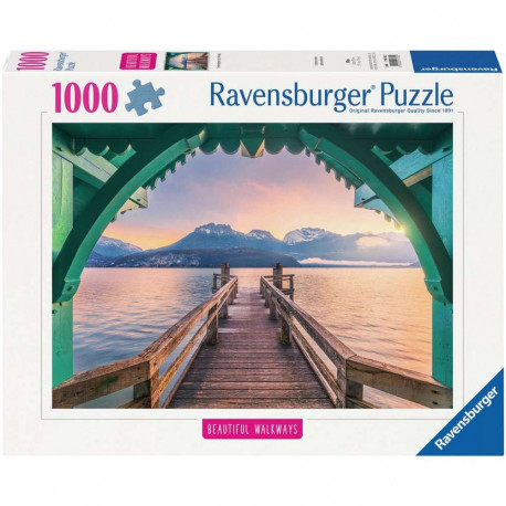 Ravensburger Puzzle Beautiful Walkways - Romantic footbridge at Lac d'Annecy (1000 pieces)