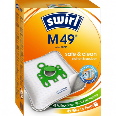 Staubsaugerbeutel M 49 EcoPor (4 Beutel, 1 Abluftfilter)