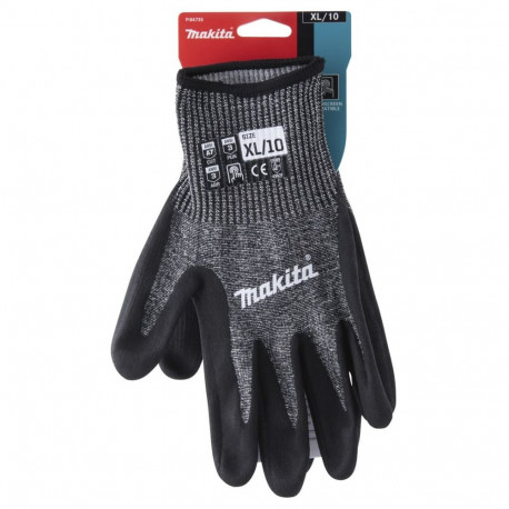Arbeitshandschuhe P-84735, Gr. XL (10), Schnittfestigkeit F/7 (schwarz/grau, 1 Paar)