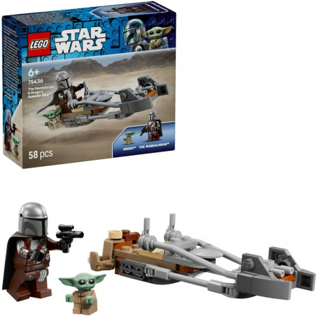 LEGO 75436 Star Wars The Mandalorian and Grogu on their speeder bike