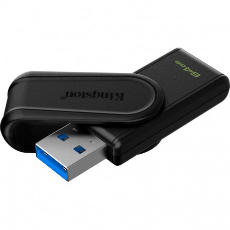 DataTraveler mälupulk Exodia S 64GB USB-A 3.2 Gen 1, must