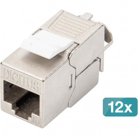 CAT 6A keystone-moodulid varjestatud tööriistavabad 12Stk.