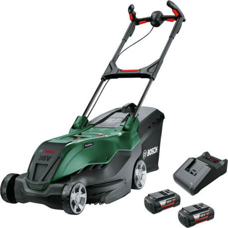 Bosch Powertools cordless lawnmower AdvancedRotak 36V-44-750, 36 volts (green/black, 2x Li-ion batte