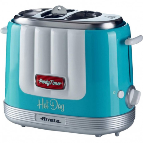 Hot Dog Maker Party Time (hellblau/silber, 650 Watt, 50's Style)