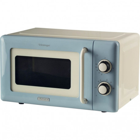 Vintage Mikrowelle (creme/blau, 20 Liter)