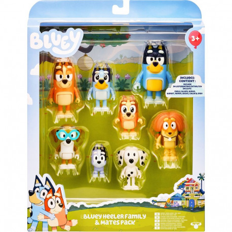 Bluey 8-osaline figuurikomplekt mega-pakk