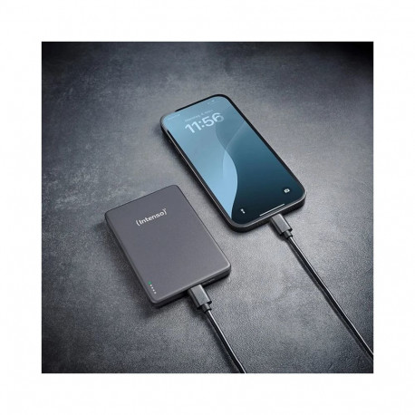 Intenso Magnetic Wireless Power Bank MW5000 Gray (gray, 5,000 mAh, MagSafe, PD)