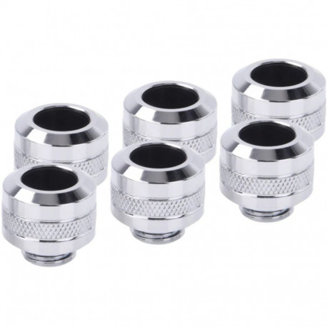 Eiszapfen PRO 13mm HardTube Fitting G1/4 - Chrome (chrom, 6er Set)