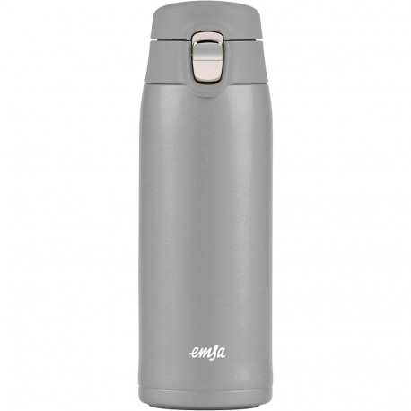TRAVEL MUG light Thermobecher 0,4 Liter (silber, Flip-Deckel)
