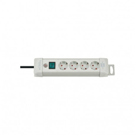 Premium-Line Steckdosenleiste 4-fach (hellgrau, 1,8 Meter)