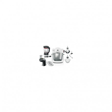 Köögikombain MUM6EW22 1600W Serie 6 patiseerimiskomplekt mikseriotsak, valge/roostevaba teras