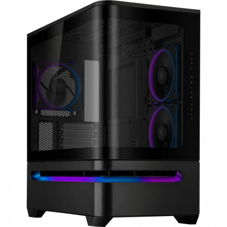 ASUS PRIME AP202 TG ARGB, tower case black, tempered glass x 2