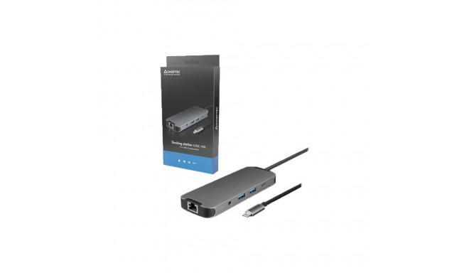 Chieftec DSC-901, docking station titanium, USB-C 3.2 Gen1