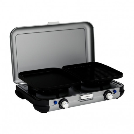 Camping Kitchen gaasigrill 2 Grill & Go mudel 2025 30mbar 2x2kW, hall/must