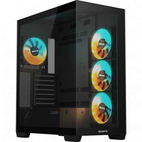 GIGABYTE C500 Panoramic Stealth, Tower Case (Black, Tempered Glass x 2)