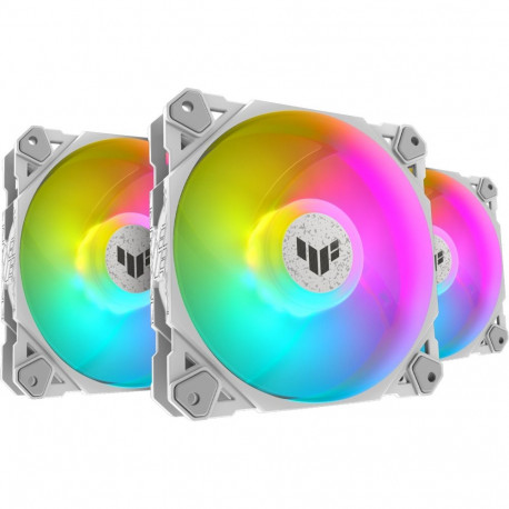 TUF Gaming TF120 ARGB-Gehäuselüfter White Edition 3IN1 (weiß, 3er Pack, inkl. ARGB-Controller, 120 m