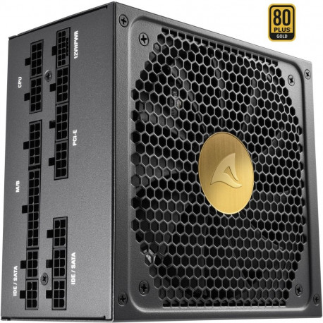 Sharkoon REBEL P30 Gold 1000W ATX3.0, PC power supply (black, 4x PCIe, cable management, 1000 watts)
