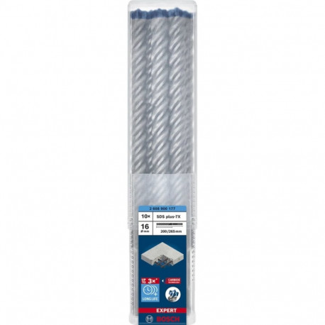 EXPERT Hammerbohrer SDS-plus-7X, Ø 16mm, 10 Stück (Arbeitslänge 200mm)