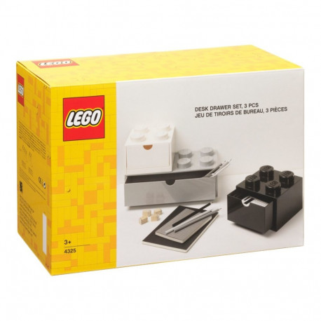 Room Copenhagen LEGO desk drawers set of 3, storage box (white)