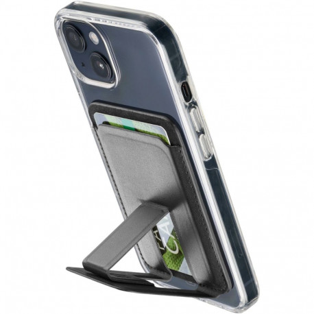 Hoidja Cellular Line Pocket Stand Mag, kaardivahega, MagSafe, must
