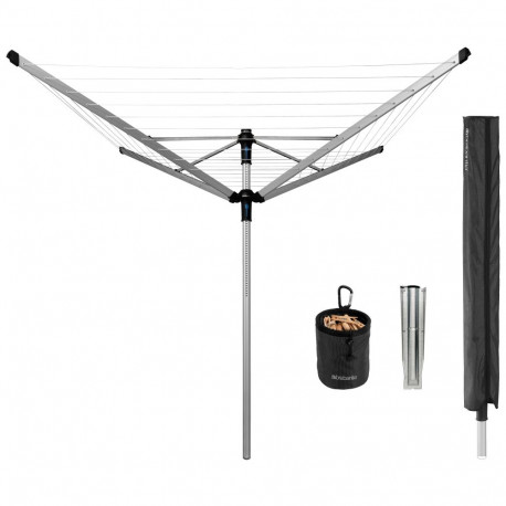 Veļas žāvētājs L-O-M Ad.  60m m.stip+p+s - Metallic Grey  Brabantia