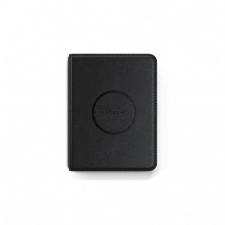 Locator compatible with Apple Find My Satechi FindAll Passport Cover shape Vegan Leather ST-VPCK bla