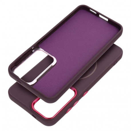 Case for Samsung A07 / A08 Frame Mag Cover compatible with MagSafe purple