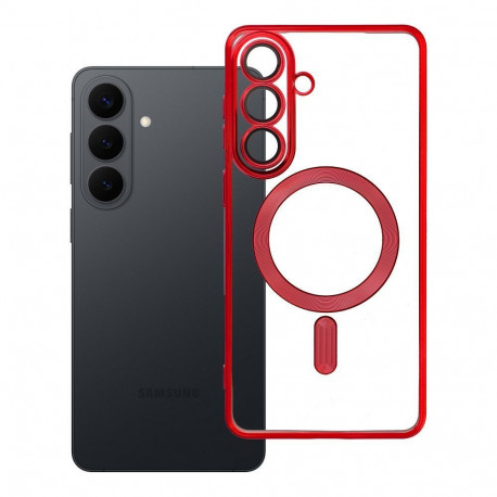 Case for Samsung S26 PLUS Electro Mag Cover compatible with MagSafe red