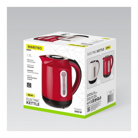 Electric Kettle - Maestro MR-041 1.7L 2000W Black, Red