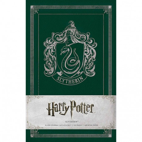 Notebook - Harry Potter Slytherin Hardcover 192 Pages with Bookmark and Pocket